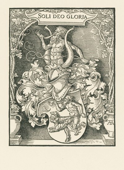 Erb Johanna Tscherteho, asi 1518 (dřevoryt) od Albrecht Dürer or Duerer