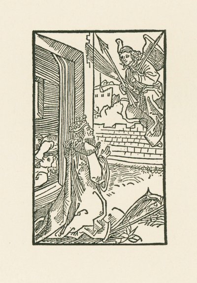 David se modlí. Ilustrace k Diurnale s m chorum ecclesie Basilien. Vytiskl Johann Bergmann, Basilej od Albrecht Dürer or Duerer