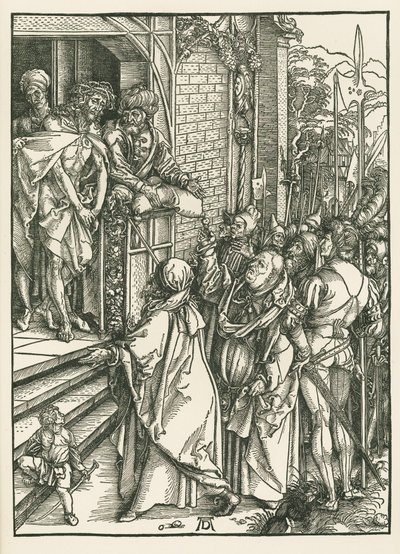 Ecce Homo, asi 1498 (dřevoryt) od Albrecht Dürer or Duerer