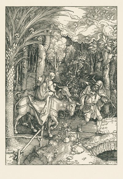Útěk do Egypta, asi 1504 (dřevoryt) od Albrecht Dürer or Duerer