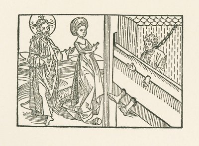 Čtvrtý skutek milosrdenství: Lítost nad příliš přísně potrestaným člověkem od Albrecht Dürer or Duerer