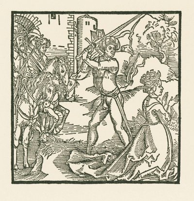 Král Jehú nechá sťatou svou ženu Jezábel od Albrecht Dürer or Duerer