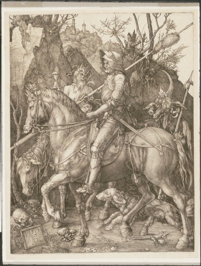 Rytíř, smrt a ďábel od Albrecht Dürer or Duerer