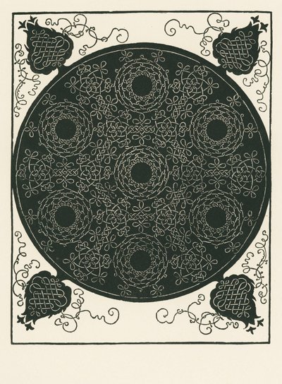 Uzel s malým černým kruhem uprostřed, který se šestkrát opakuje. od Albrecht Dürer or Duerer