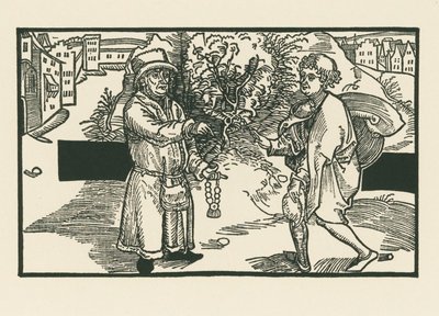 Laches a Parmeno, asi 1492-93 (dřevoryt) od Albrecht Dürer or Duerer