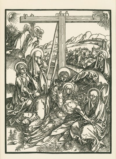 Oplakávání Krista, asi 1500 (dřevoryt) od Albrecht Dürer or Duerer