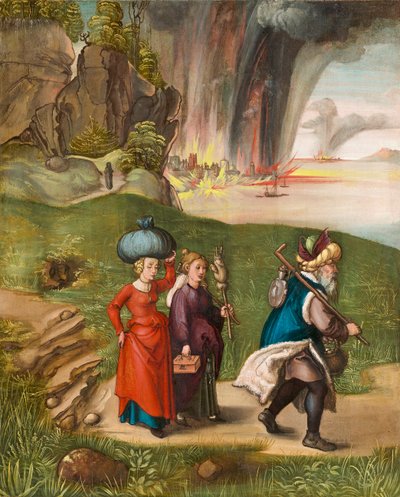 Lot a jeho dcery, c. 1496-99 (olej na panelu) od Albrecht Dürer