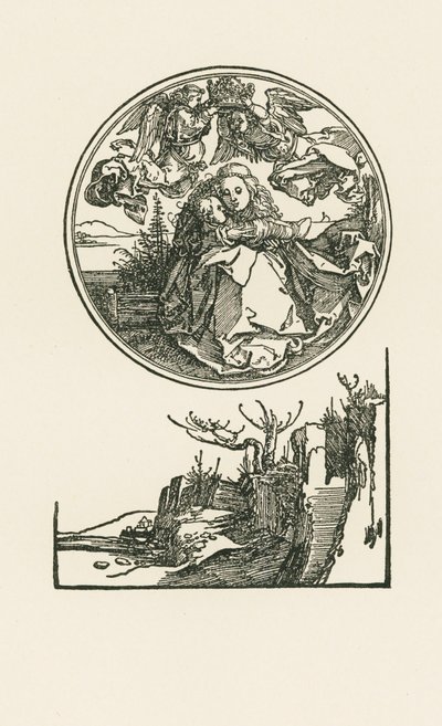 Madona v kruhu, asi 1514 (dřevoryt) od Albrecht Dürer or Duerer