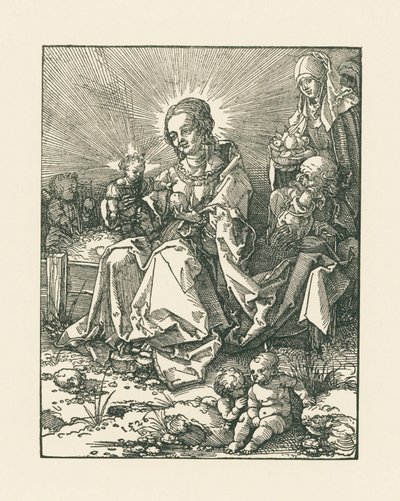 Madona na travnatém břehu se svatým Josefem a svatou Annou od Albrecht Dürer or Duerer