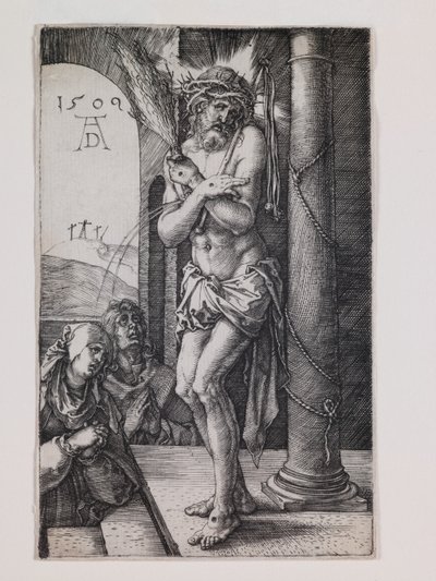 Bolestný muž u sloupu, ze série "Malá vášeň" od Albrecht Dürer or Duerer