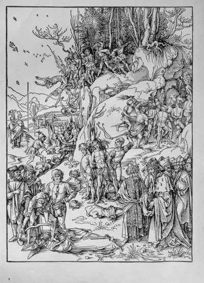 Umučení deseti tisíc křesťanů na hoře Ararat (dřevoryt) od Albrecht Dürer or Duerer