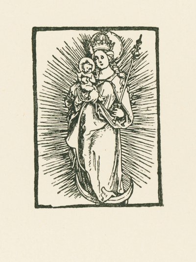 Panna Maria jako královna nebes na slunci od Albrecht Dürer or Duerer
