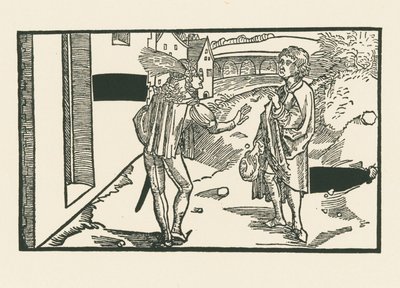 Phaedria a Parmeno, asi 1492-93 (dřevoryt) od Albrecht Dürer or Duerer