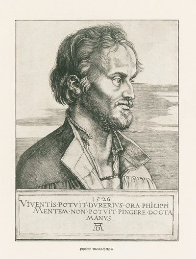 Philipp Melanchthon. 1526 (rytina) od Albrecht Dürer or Duerer