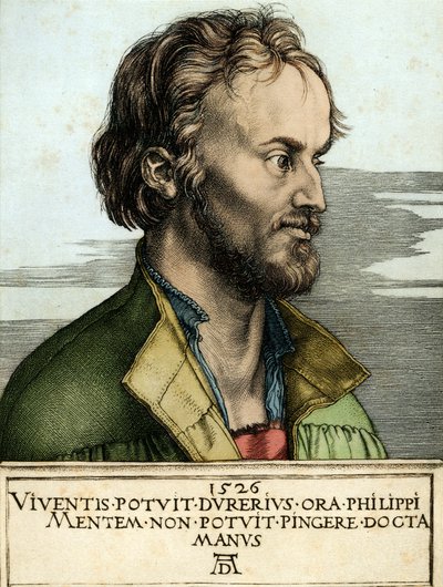 Portrét Filippa MELANTONE (rytina) od Albrecht Dürer