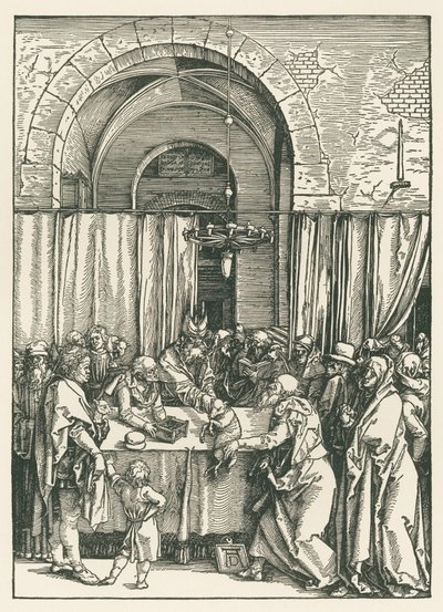 Odmítnutí Joachimovy oběti, asi 1504 (dřevoryt) od Albrecht Dürer or Duerer