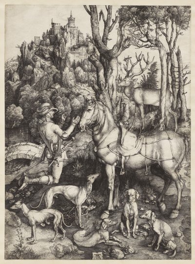 Svatý Eustace, kolem 1501 od Albrecht Dürer