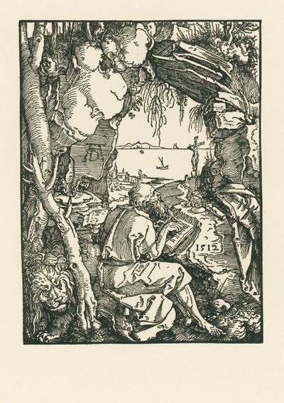 Svatý Jeroným v jeskyni od Albrecht Dürer or Duerer