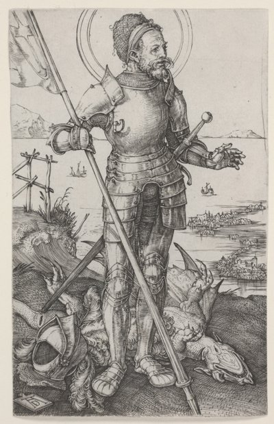 Svatý Jiří pěšky od Albrecht Dürer
