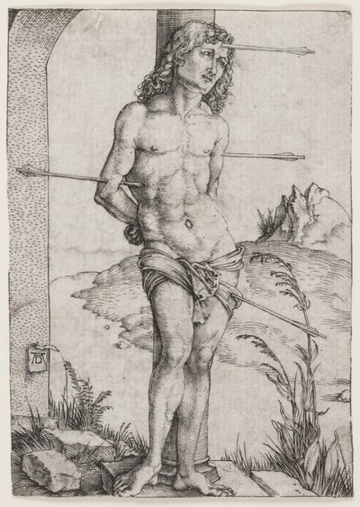 Svatý Šebestián u sloupu od Albrecht Dürer
