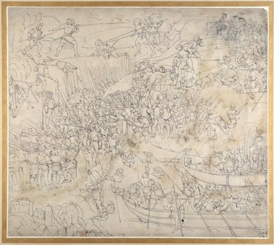 Fasáda domu Giulia Romana v Římě (pero a inkoust na papíře) od Albrecht Dürer