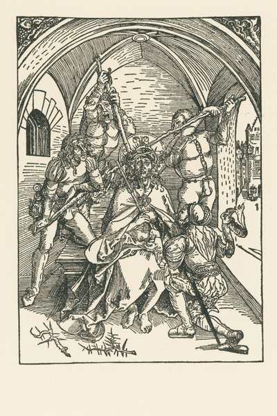 Korunování trním, asi 1500 (dřevoryt) od Albrecht Dürer or Duerer