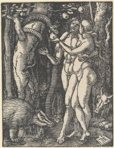 Pád člověka, z "Malé vášně", kolem 1510 (dřevořez) od Albrecht Dürer