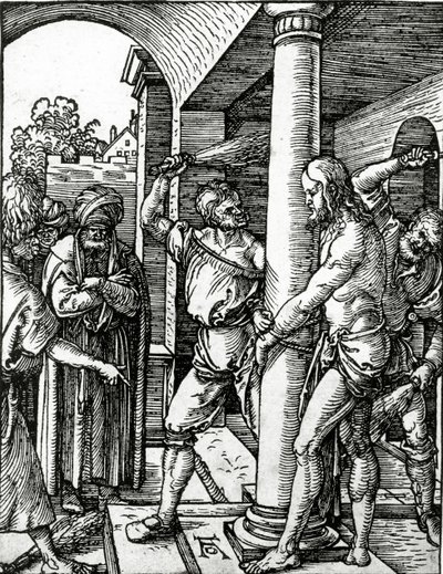 Bičování Krista, ze série Malé pašije od Albrecht Dürer or Duerer