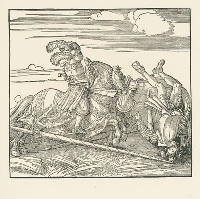 Německý turnaj, asi 1517-18 (dřevoryt) od Albrecht Dürer or Duerer