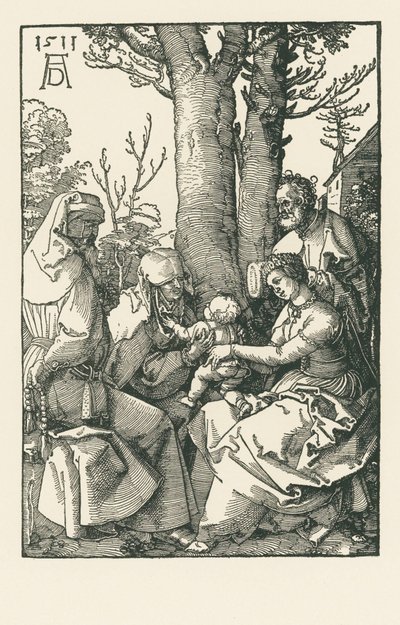 Svatá rodina s Joachimem a Annou pod stromem od Albrecht Dürer or Duerer