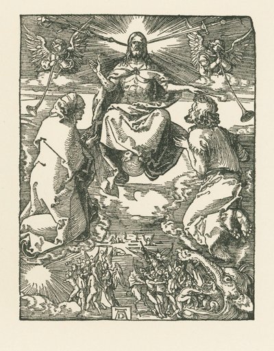 Poslední soud, asi 1510 (dřevoryt) od Albrecht Dürer or Duerer