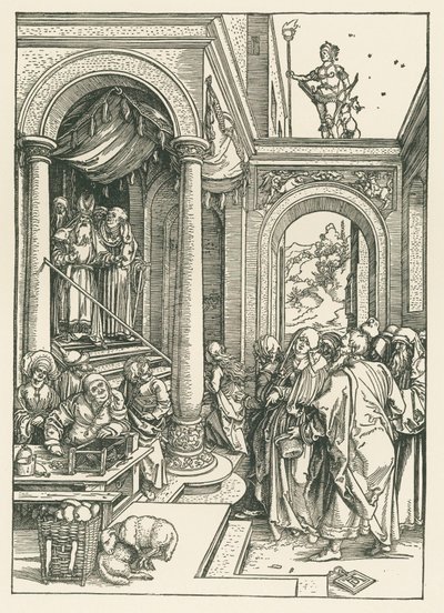 Obětování Panny Marie v chrámu... od Albrecht Dürer or Duerer