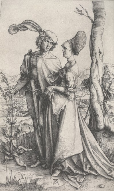 The Promenade, c.1496-1497 (rytina) od Albrecht Dürer