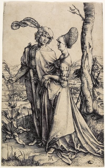 Promenáda, c. 1496 od Albrecht Dürer