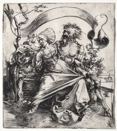 Ravisher, c. 1495 (rytina) od Albrecht Dürer or Duerer