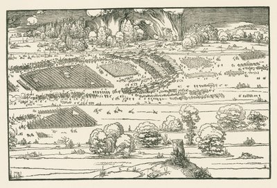 Obléhání pevnosti. Pravý blok od Albrecht Dürer or Duerer