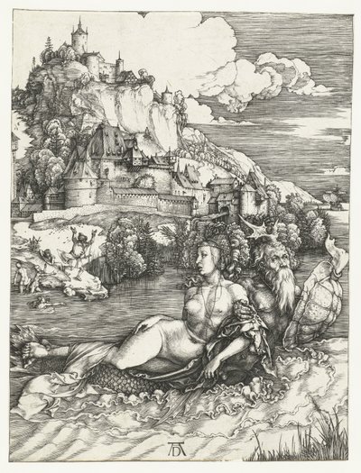 Únos Amymone mořskou příšerou od Albrecht Dürer or Duerer