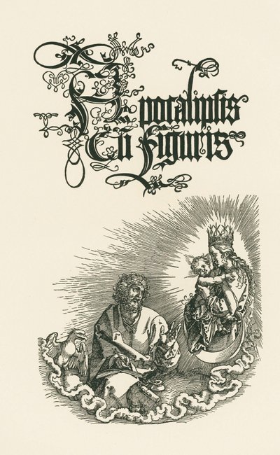 Titulní list druhého latinského vydání z roku 1511 (dřevoryt) od Albrecht Dürer or Duerer