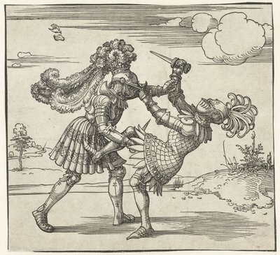 Dva rytíři bojují od Albrecht Dürer or Duerer