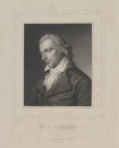 Portrét Friedricha von Schillera 1759-1805, c. 1840 od Albrecht Fürchtegott Schultheiss
