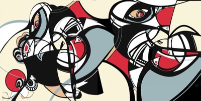 Abstraktní kubistické tváře od Alejandra Winkhaus