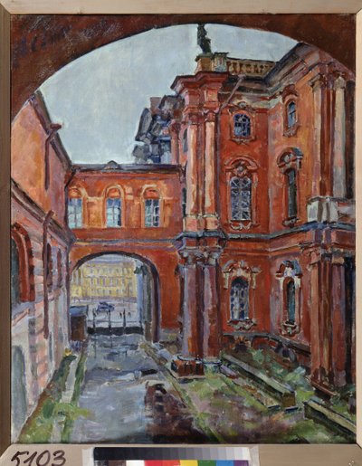 Vnitřní nádvoří poustevny (Petrohrad) od Aleksandr Aleksandrovich Osmerkin
