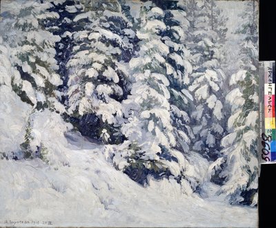 Les v zimě. Obraz Alexandra Alexejeviče Borisova (1866-1934). Olej na plátně, 78 x 90 cm od Aleksandr Alekseevich Borisov