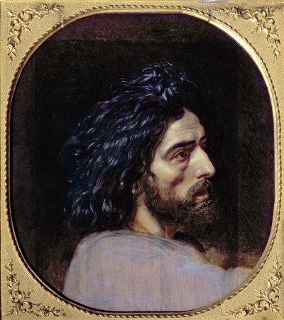 Hlava Jana Křtitele, studie „Zjevení Krista před lidmi“ (olej na papíře) od Aleksandr Andreevich Ivanov