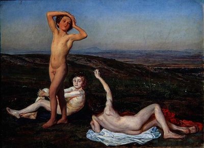 Tři nazí chlapci, studie pro ‚Zjevení Krista před lidmi‘ od Aleksandr Andreevich Ivanov