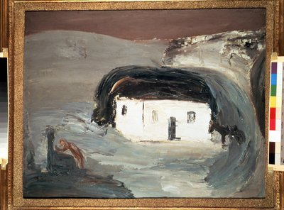 Krajina s bílým domem. Obraz Alexandra Davidoviče Drevina (1889-1938). Olej na plátně, 74 x 92 cm od Aleksandr Davidovic Drevin