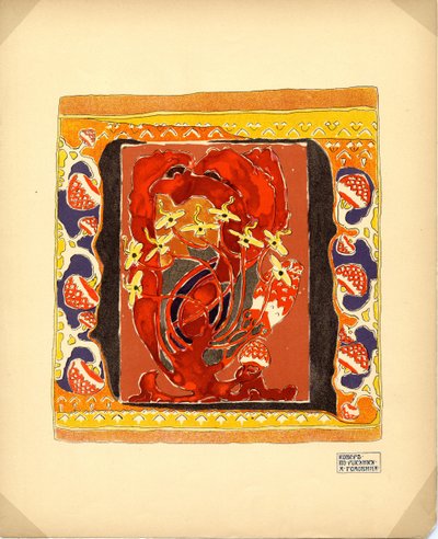 Design for a Carpet Publisher M. K. Tenisheva a S. I. Mamontov, 1900 od Aleksandr Jakovlevic Golovin