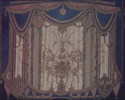Návrh opony pro divadelní hru Maškaráda M. Lermontova, 1917 od Aleksandr Jakovlevic Golovin