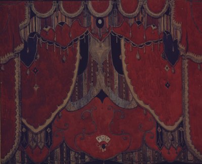 Návrh hlavní opony pro divadelní hru Maškaráda M. Lermontova, 1917 od Aleksandr Jakovlevic Golovin