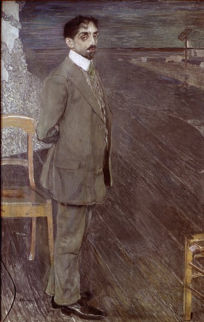 Portrét Michaila Kuzmina, 1910 (tempera a pastel na plátně) od Aleksandr Jakovlevic Golovin